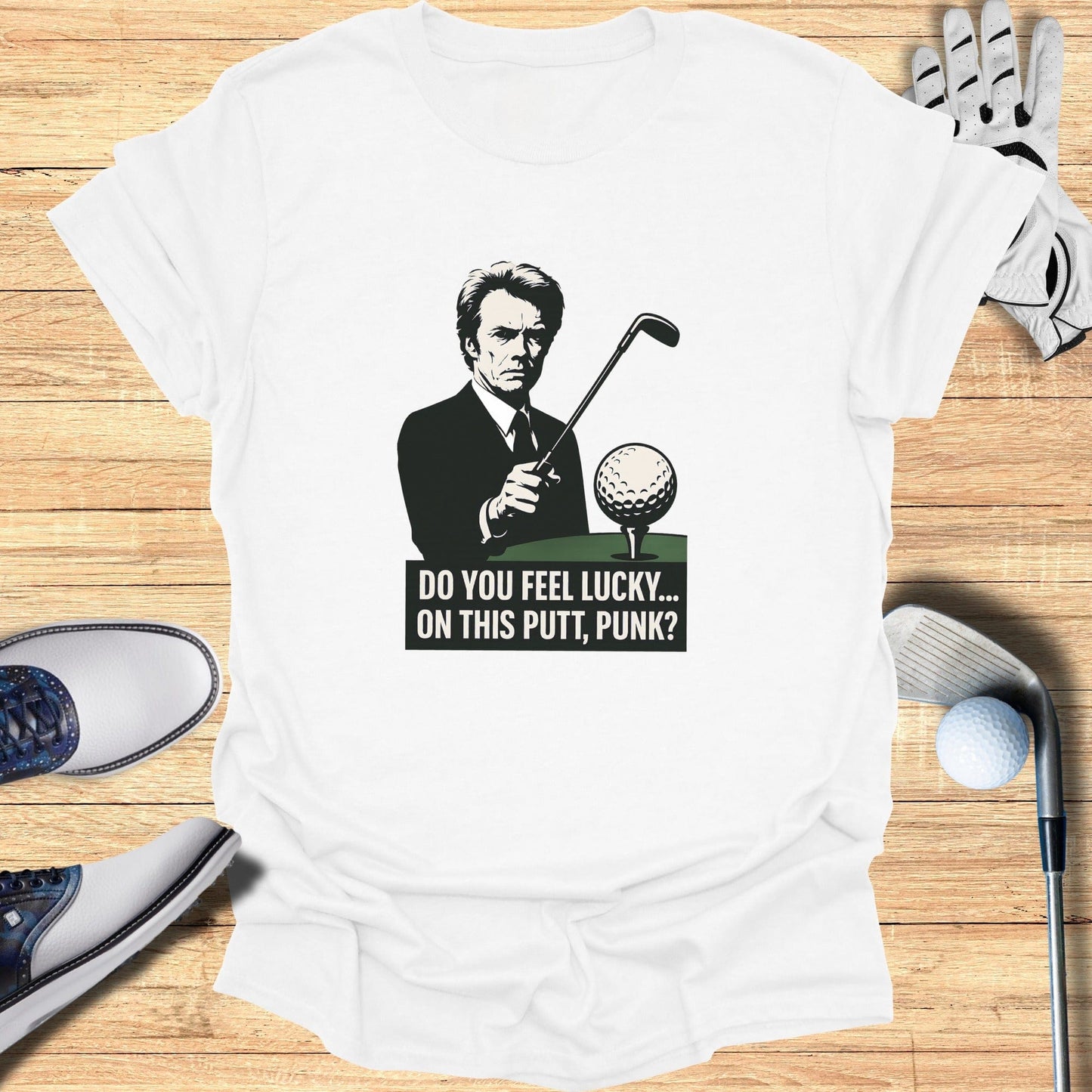 Do You Feel Lucky, Putt? T-Shirt - Funny Golf Tee by Swing Epic