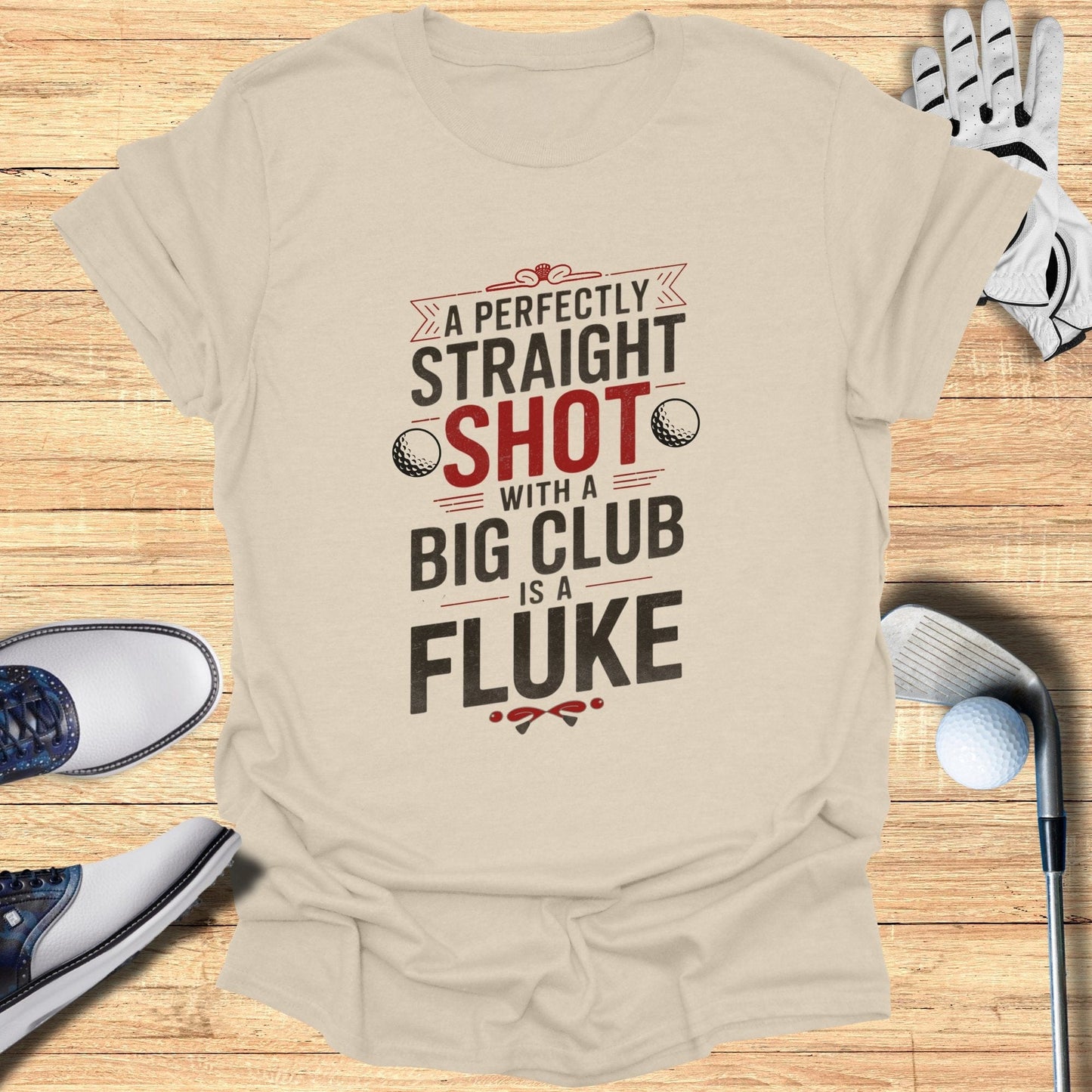 Perfectly Straight Shot T-Shirt - Funny Golf Tee by Swing Epic
