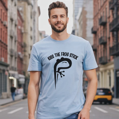 Kiss The Frog Stick Graphic T-shirt