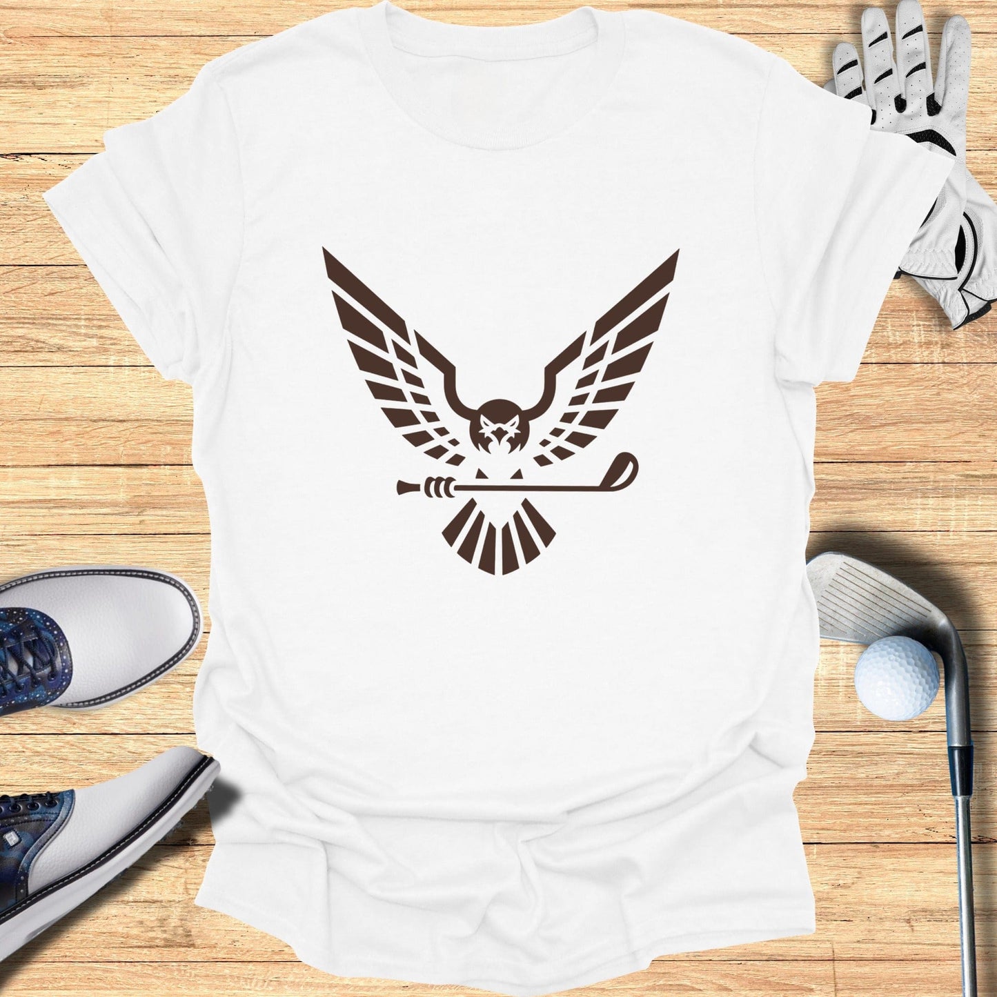 Minimalist Golf Eagle Graphic TShirt