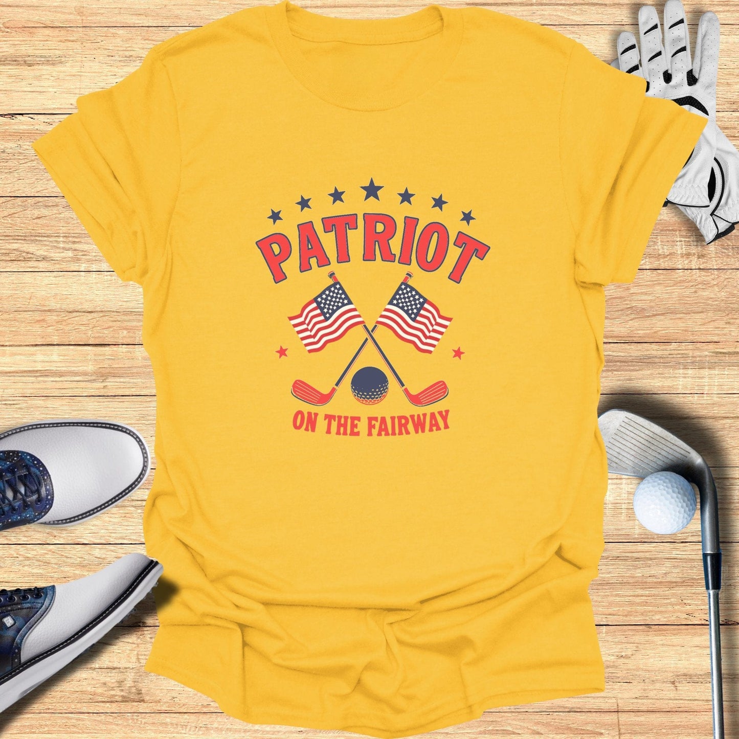 Patriot On The Fairway T-Shirt - Funny Golf Tee by Swing Epic