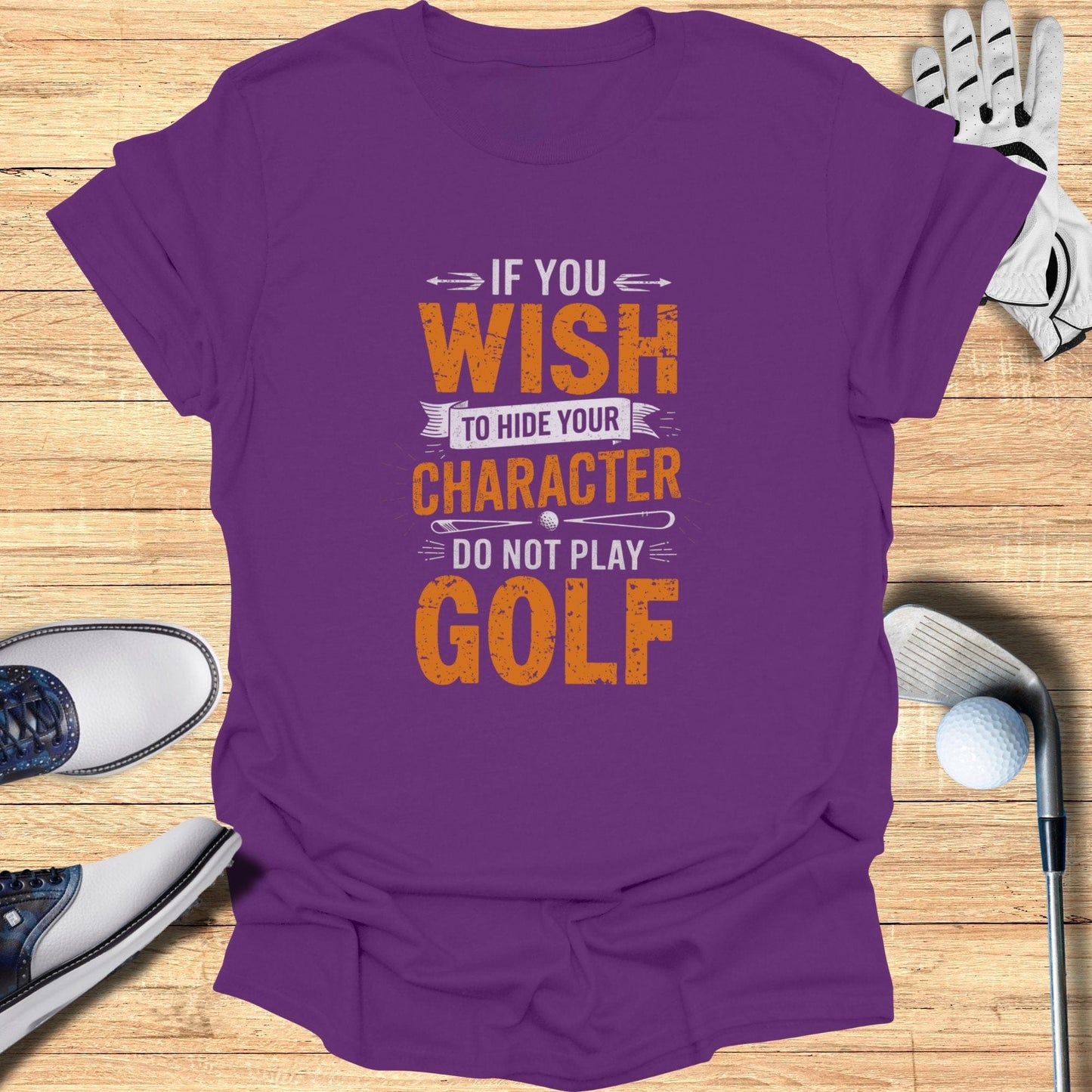 Hide Your Charcter T-Shirt - Funny Golf Tee by Swing Epic