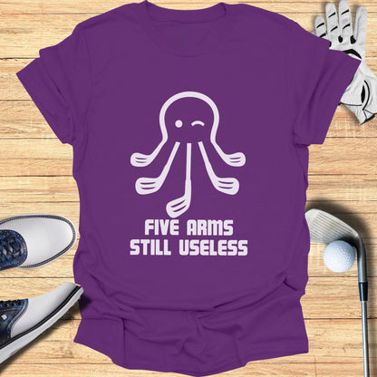 Funny Golf Shirt with Winking Octopus Design