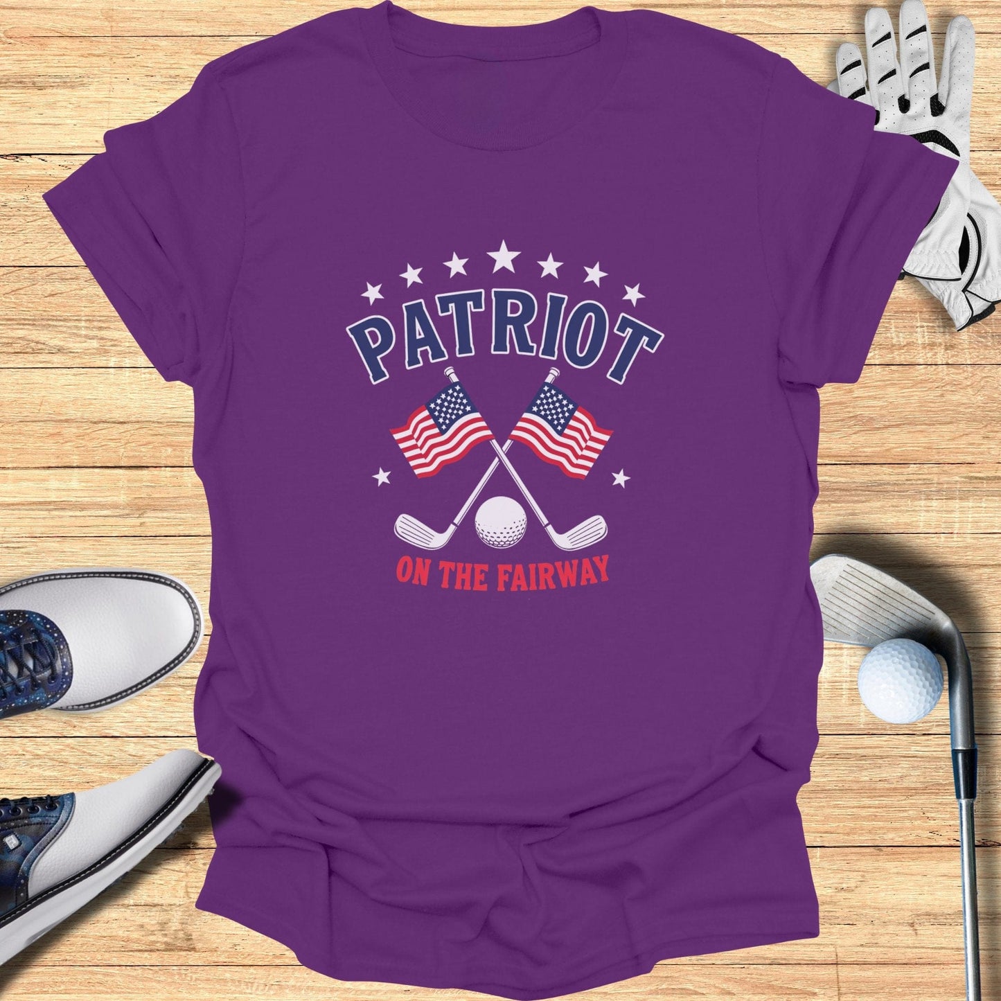 Patriot On The Fairway T-Shirt - Funny Golf Tee by Swing Epic