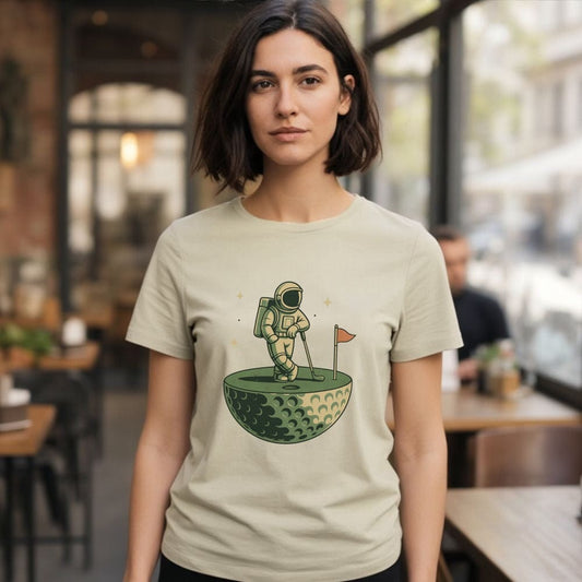 Astronaut Standing on Moon Graphic Tee product