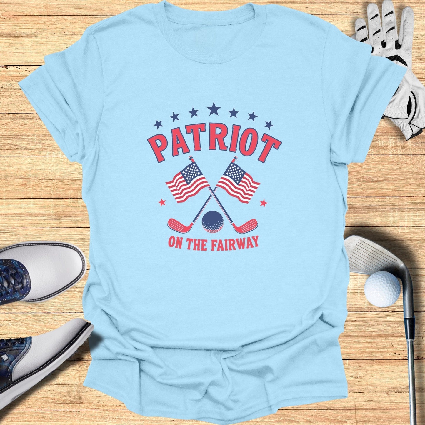 Patriot On The Fairway T-Shirt - Funny Golf Tee by Swing Epic