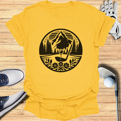 Scenic Mountain Golfing Graphic Tee