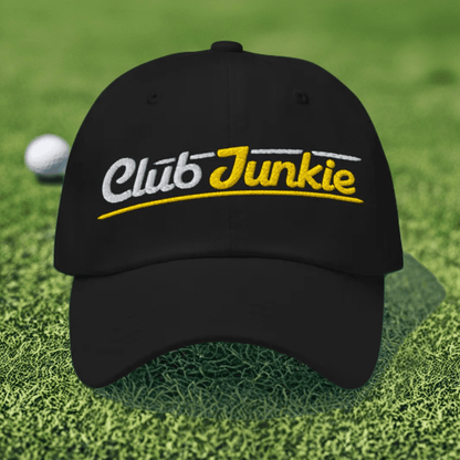 Club Junkie Embroidered Golf Cap - Funny Golf Tee by Swing Epic