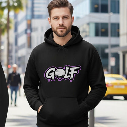 Golf Themed Hooded Sweatshirt for Casual Wear