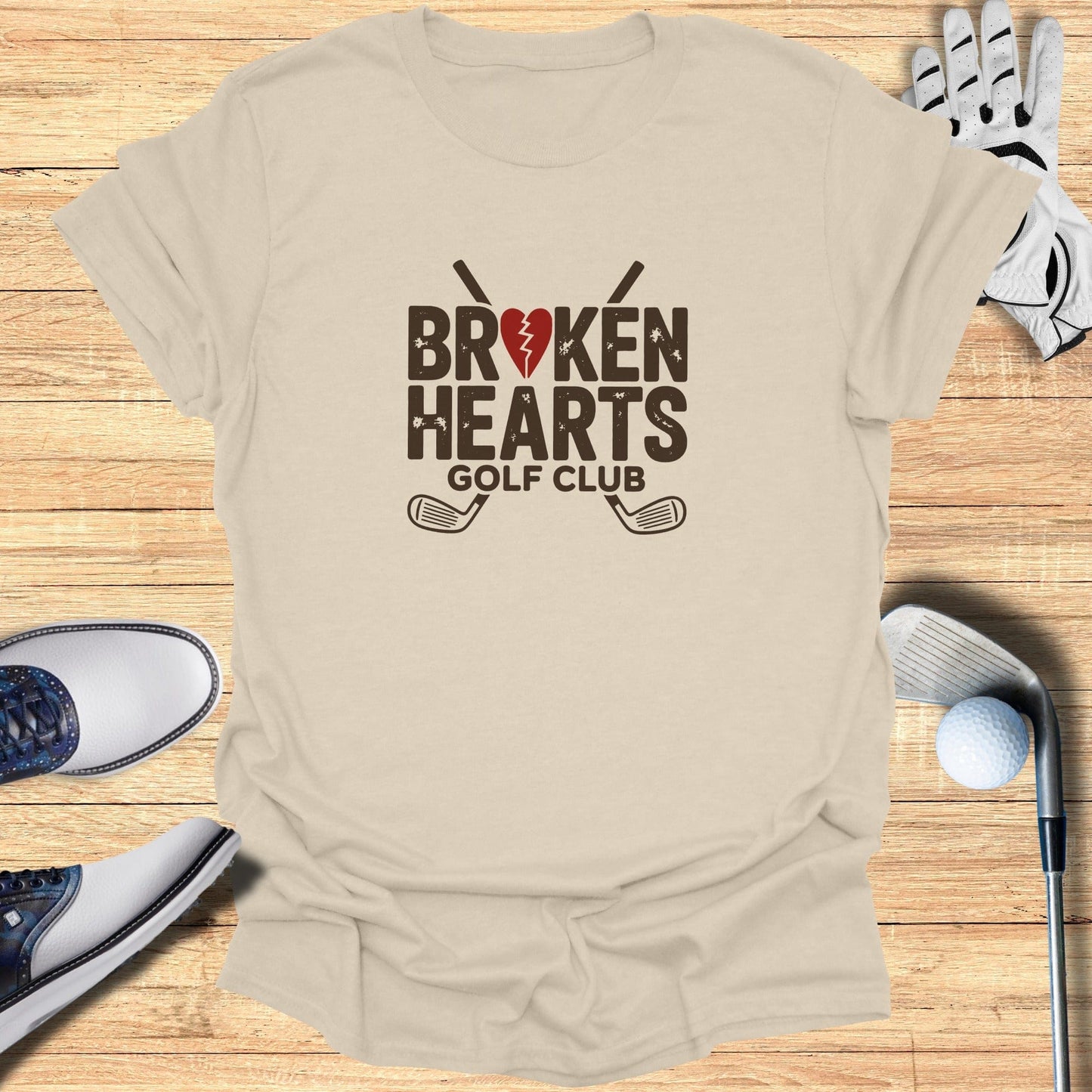 Broken Hearts Golf Club T-Shirt - Funny Golf Tee by Swing Epic