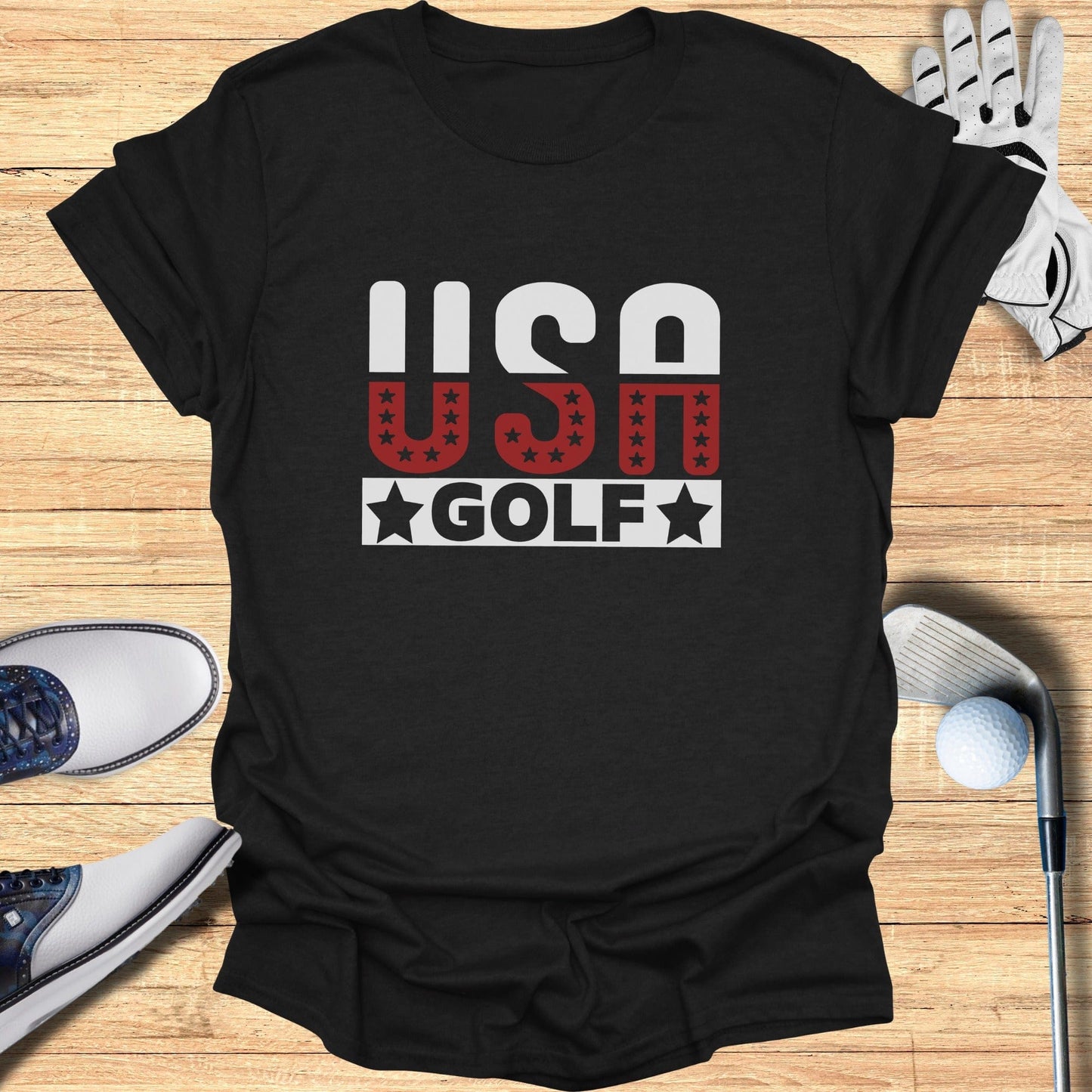USA Golf Patriotic T-Shirt - Funny Golf Tee by Swing Epic