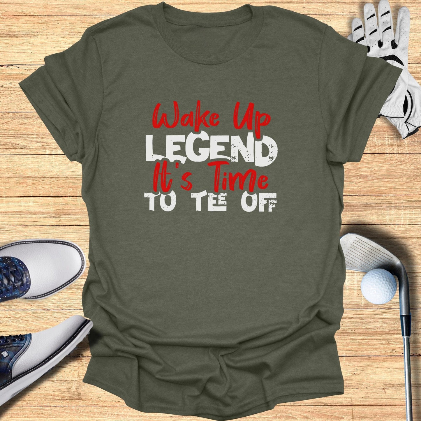 Wake Up Legend T-Shirt - Funny Golf Tee by Swing Epic