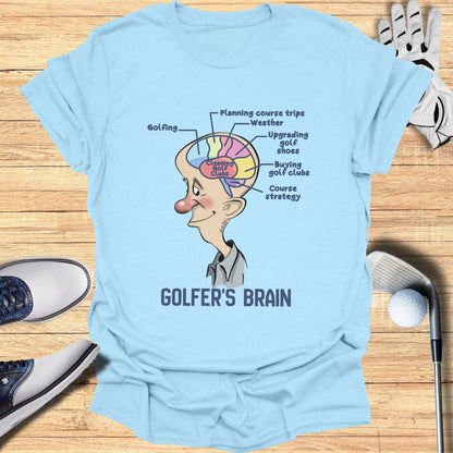 Funny Golfer's Brain Diagram Golf Enthusiast Shirt