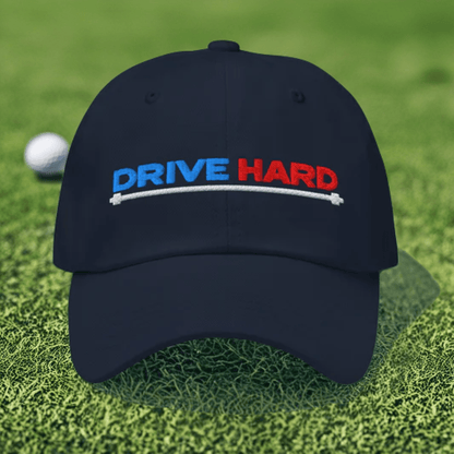 Drive Hard Embroidered Golf Cap - Funny Golf Tee by Swing Epic