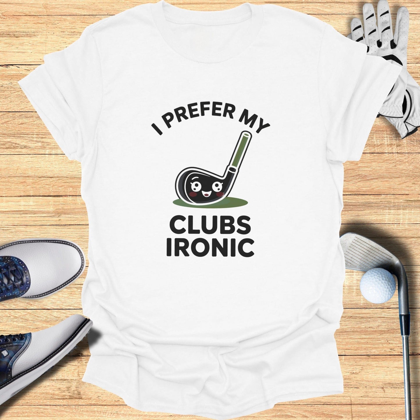 Ironic Clubs Only T-Shirt - Funny Golf Tee by Swing Epic