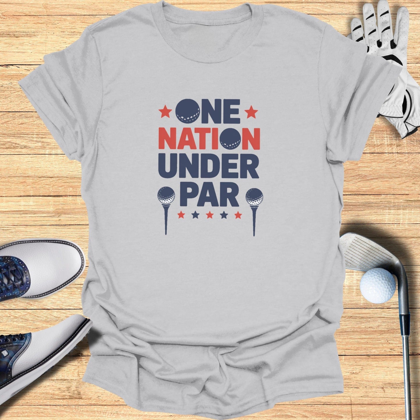 One Nation Under Par T-Shirt - Funny Golf Tee by Swing Epic
