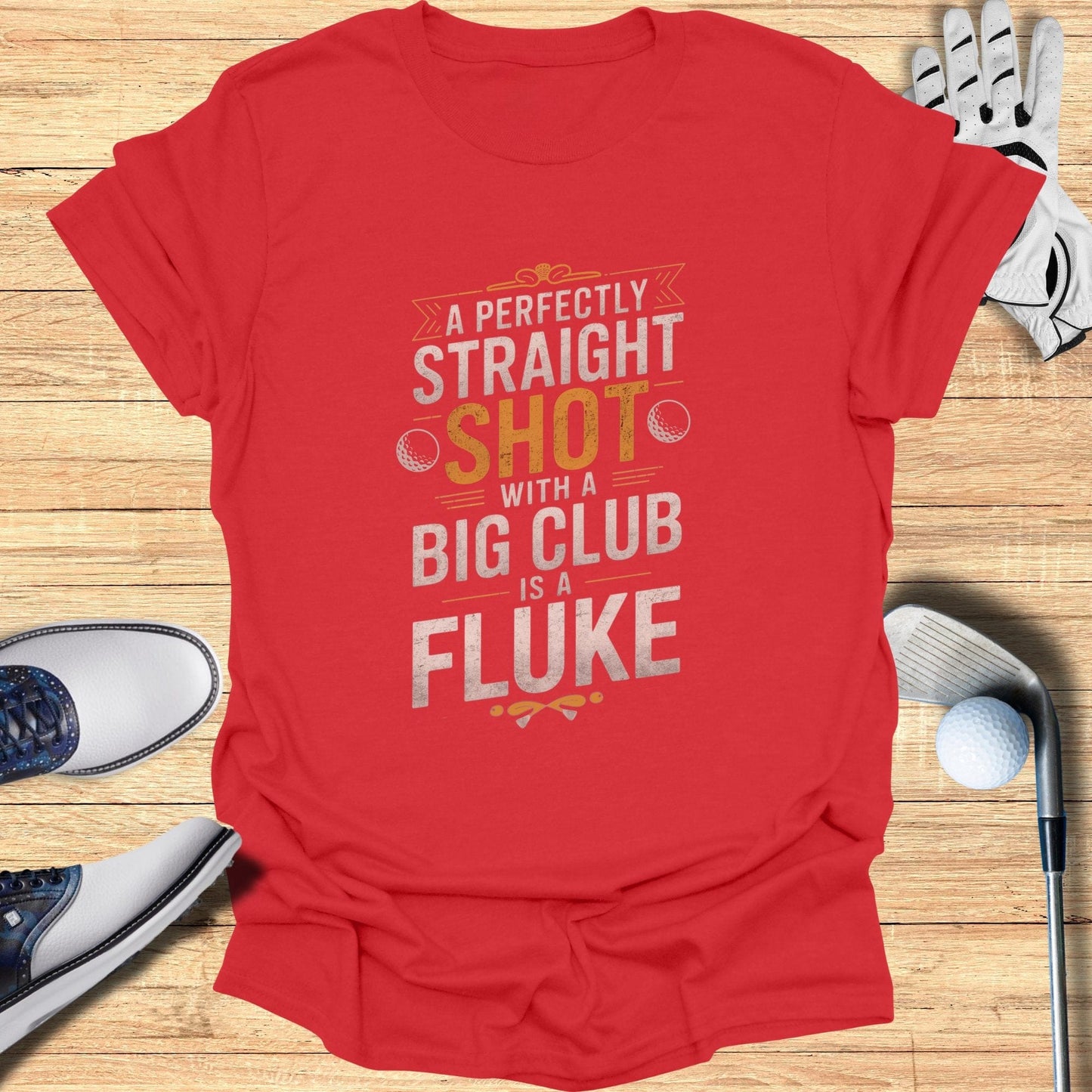 Perfectly Straight Shot T-Shirt - Funny Golf Tee by Swing Epic