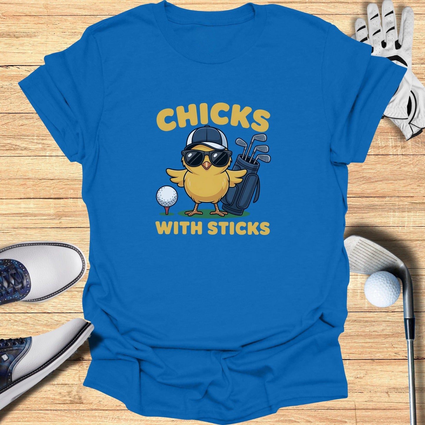 Chicks With Sticks T-Shirt - Funny Golf Tee by Swing Epic