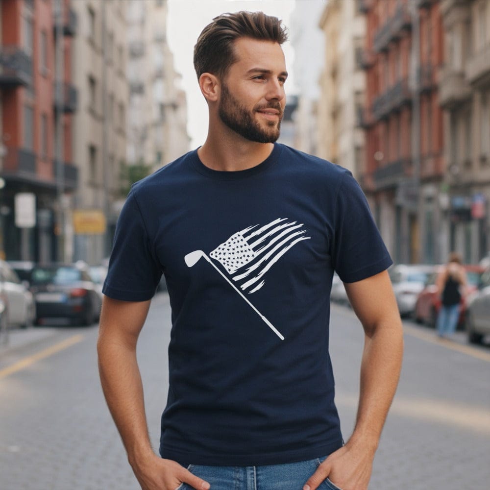 Stylish Men's T Shirt with Unique Flag Design