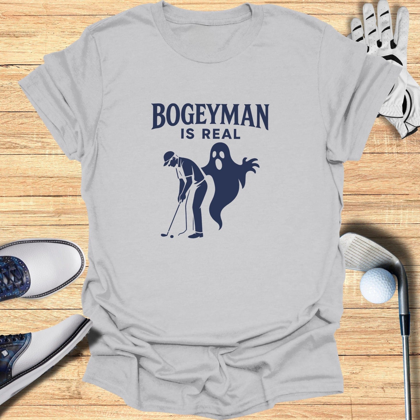 Bogeyman Is Real T-Shirt - Funny Golf Tee by Swing Epic