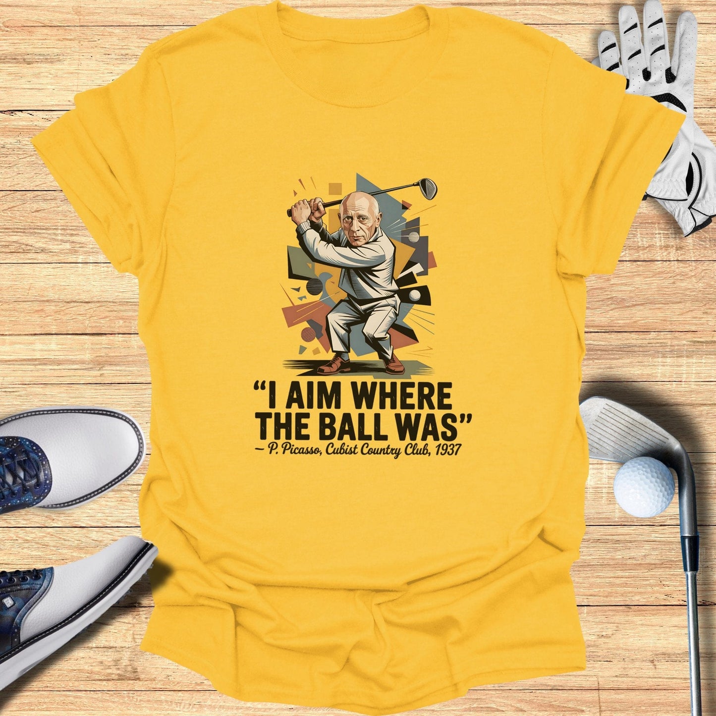 I Aim Where The Ball Was T-Shirt - Funny Golf Tee by Swing Epic