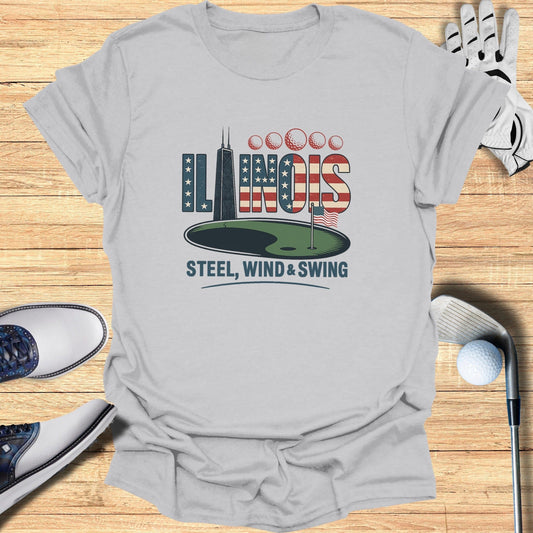 Illinois Golf T-Shirt - Funny Golf Tee by Swing Epic