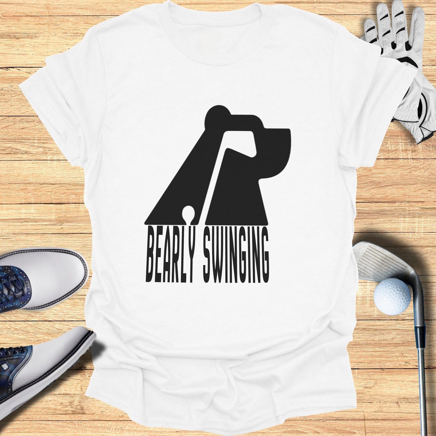 Bearly Swinging Golf Graphic T-Shirt for Active Players