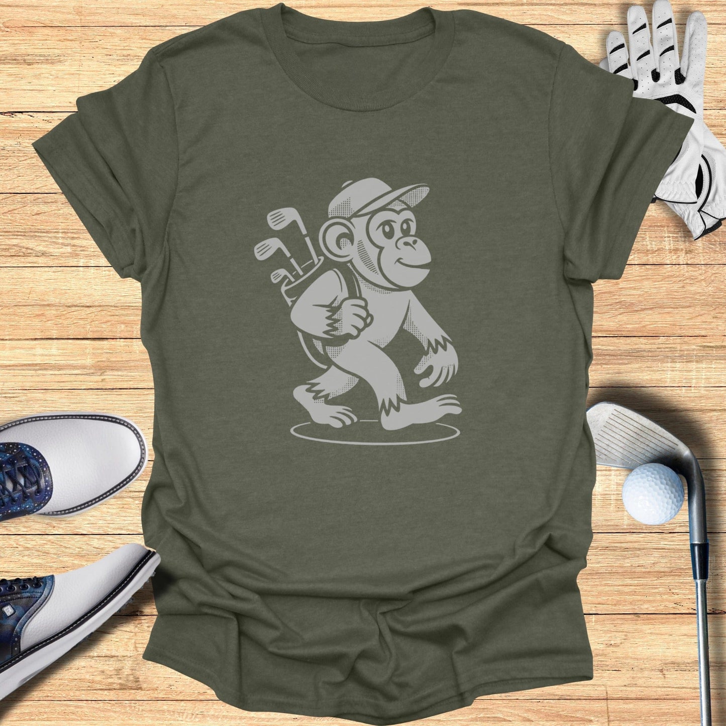 Funny Golf Monkey T Shirt Tee Perfect for Golf Lovers