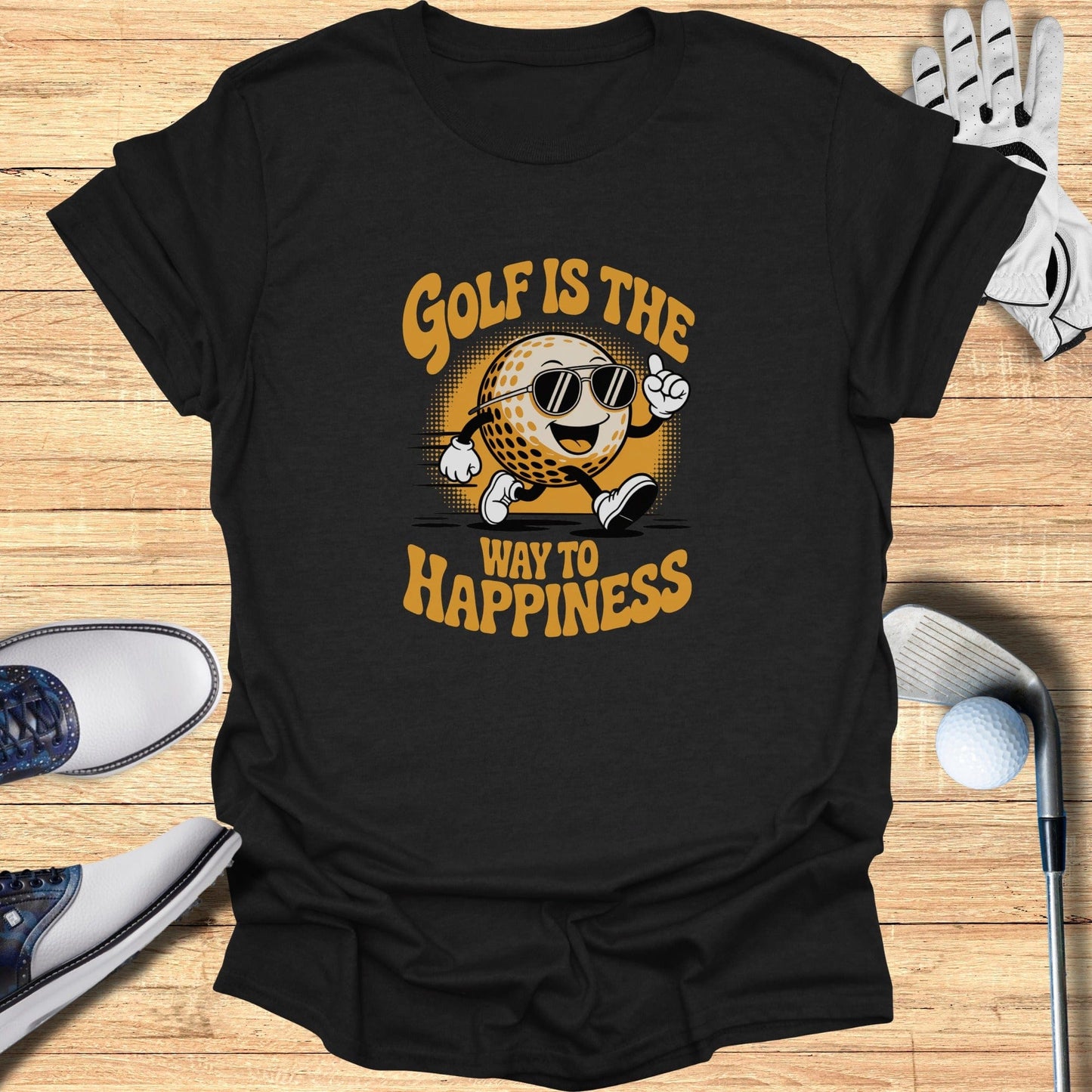 Golf = Happiness T-Shirt - Funny Golf Tee by Swing Epic