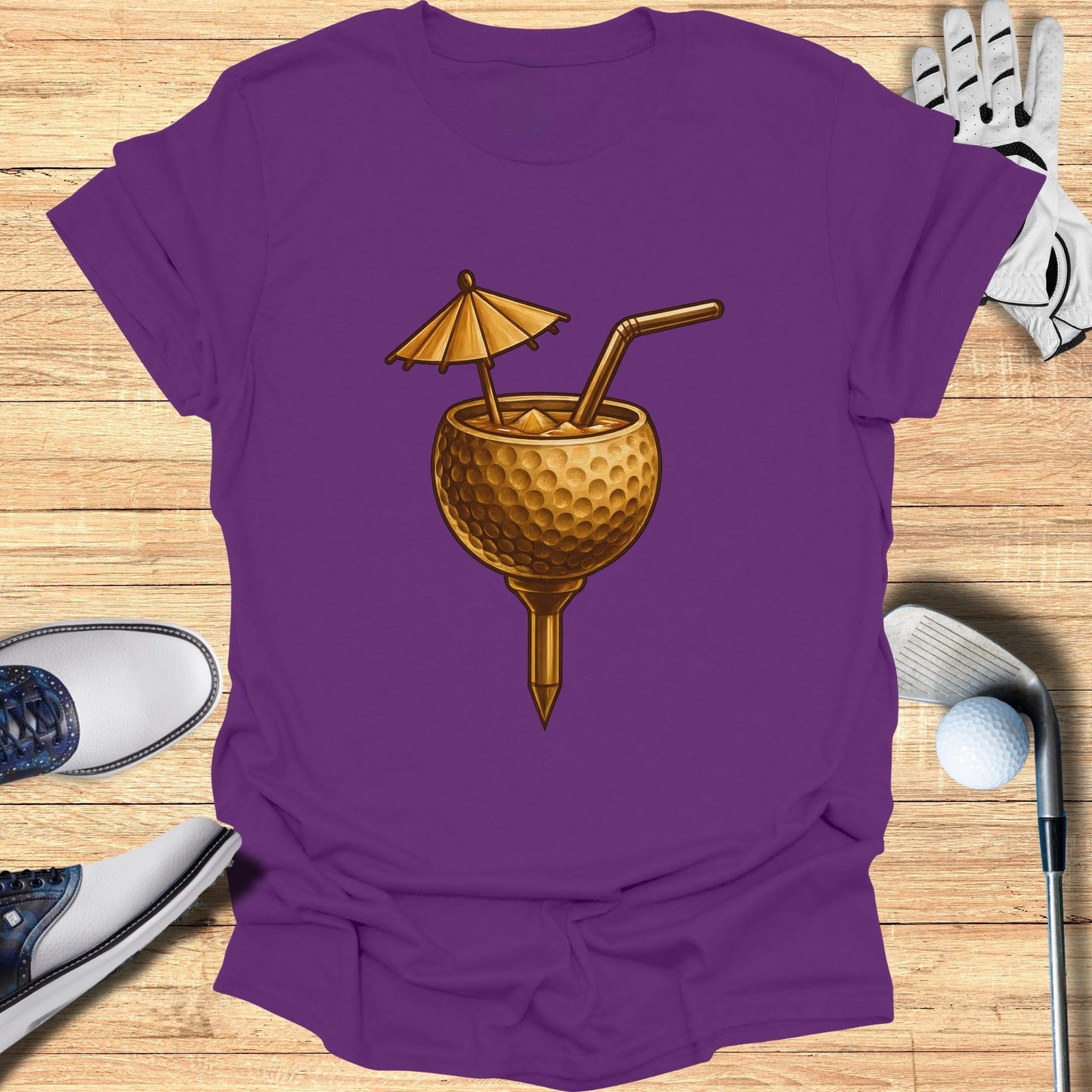 Fun Golf-themed Cocktail T-shirt for Golf Enthusiasts