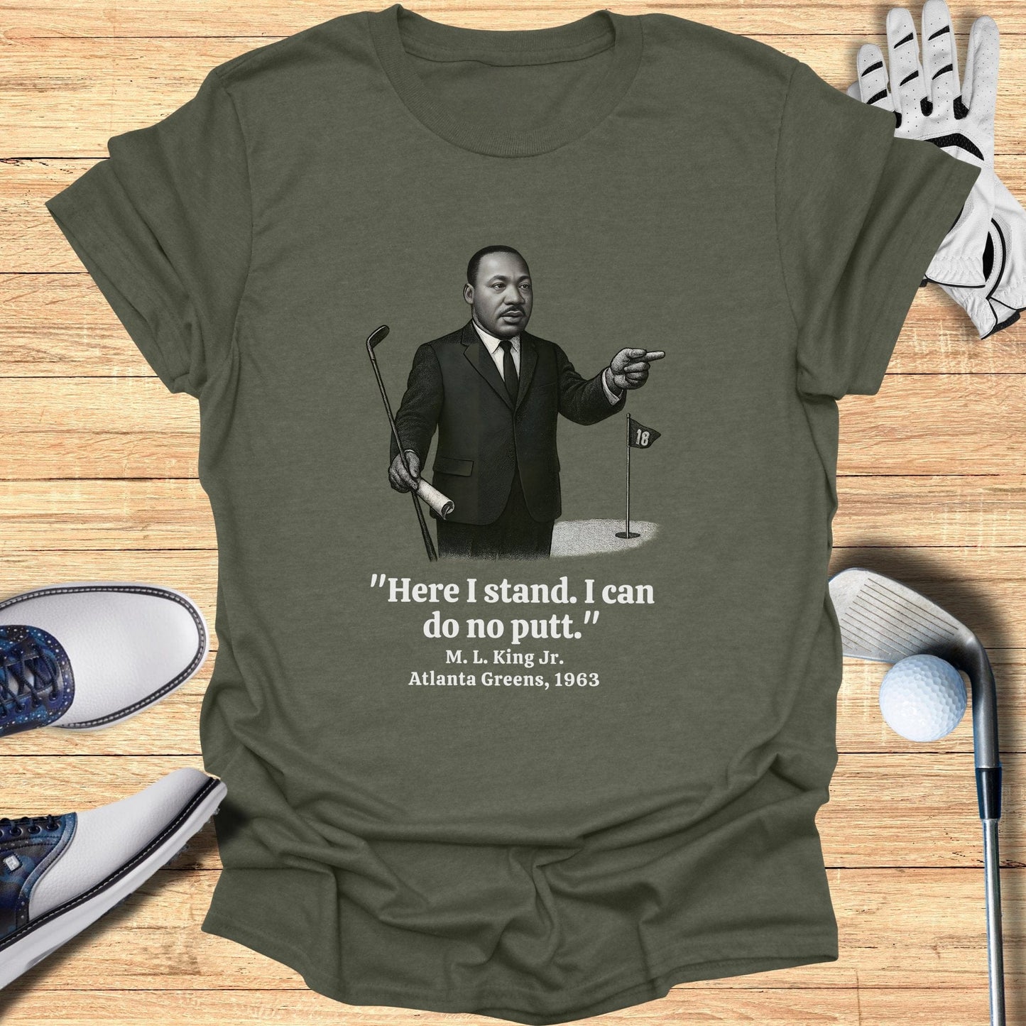Here I Stand T-Shirt - Funny Golf Tee by Swing Epic