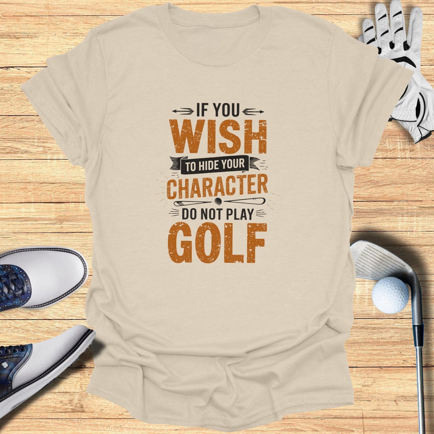 Hide Your Charcter T-Shirt - Funny Golf Tee by Swing Epic
