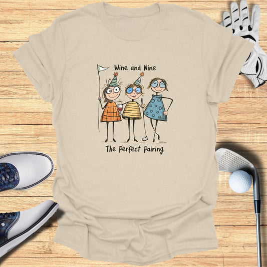 Wine & Nine T-Shirt - Funny Golf Tee by Swing Epic