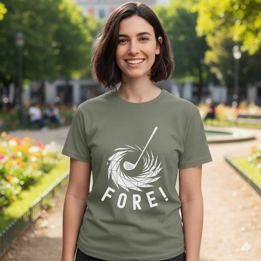 FORE! Golf Club Swirl Design Shirt