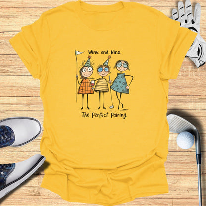 Wine & Nine T-Shirt - Funny Golf Tee by Swing Epic
