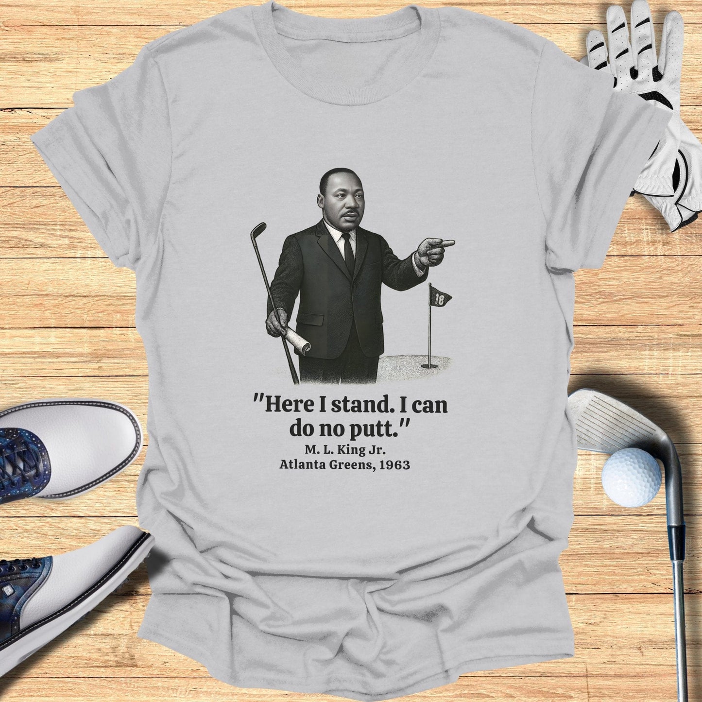 Here I Stand T-Shirt - Funny Golf Tee by Swing Epic