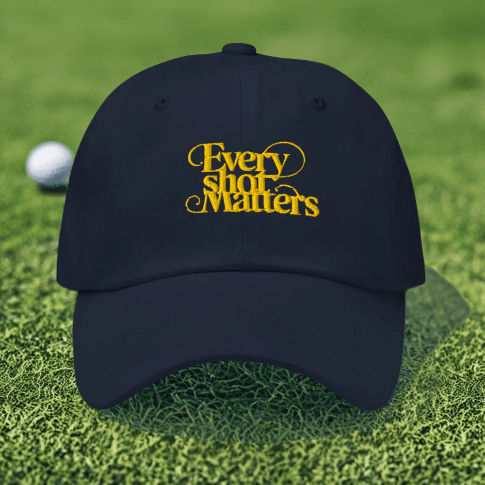Every Shot Matters Fun Quirky Spirit Embroidered Golf Cap - Funny Golf Tee by Swing Epic