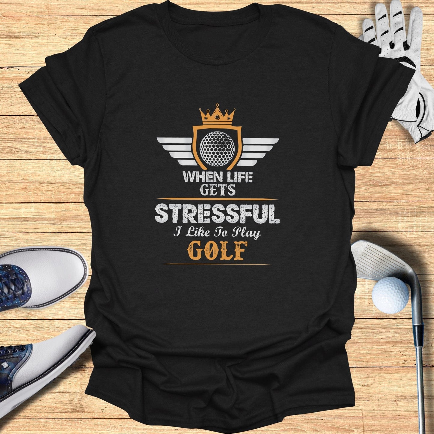 Stress & Golf T-Shirt - Funny Golf Tee by Swing Epic