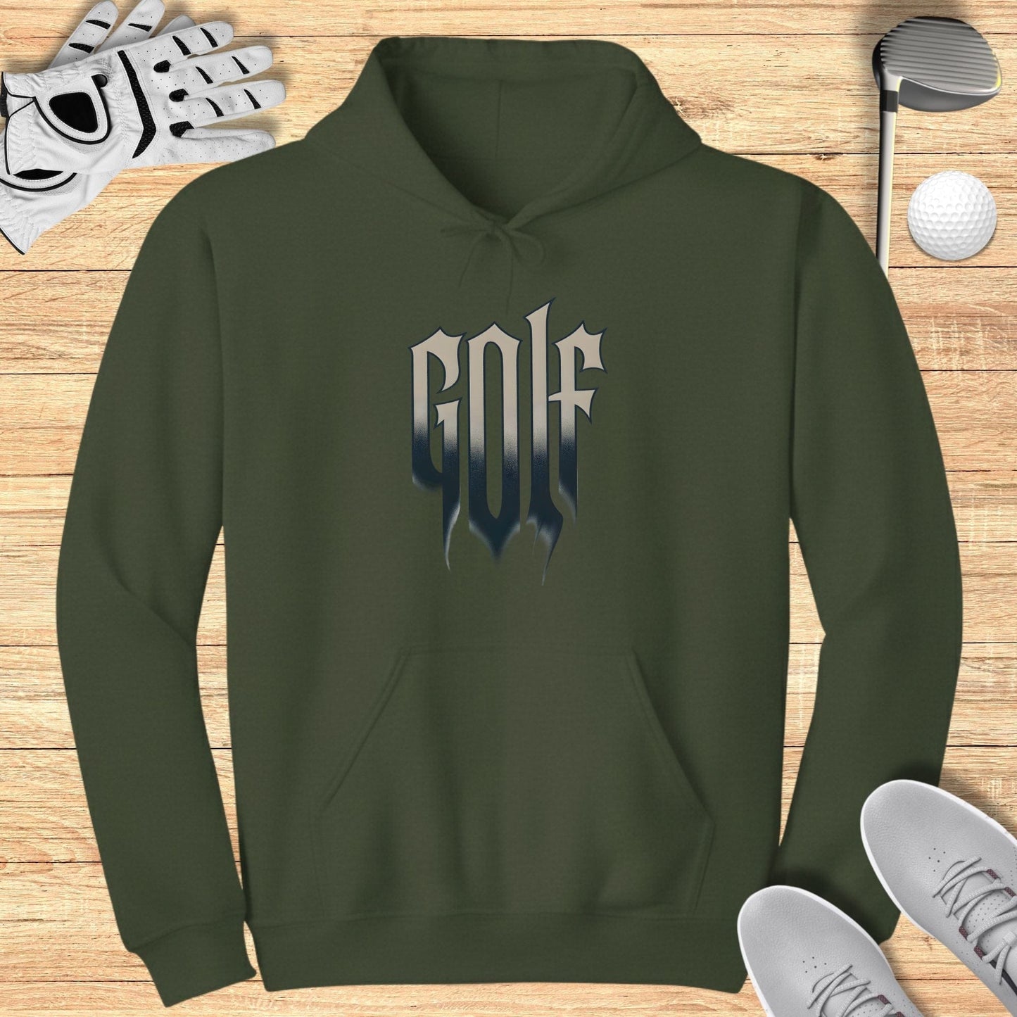 Cozy Stylish Green Hoodie with Golf Logo