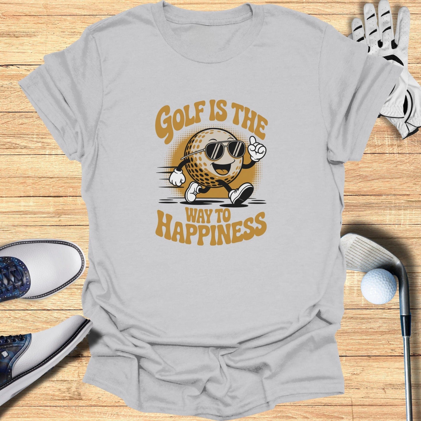 Golf = Happiness T-Shirt - Funny Golf Tee by Swing Epic