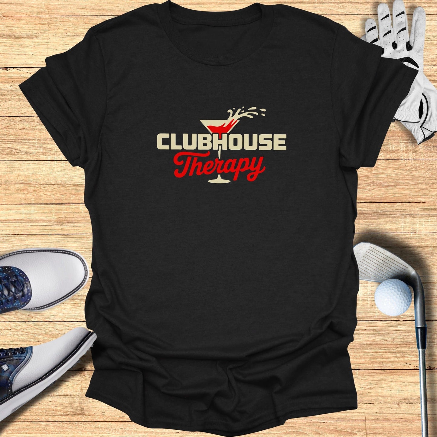 Clubhouse Therapy T-Shirt - Funny Golf Tee by Swing Epic