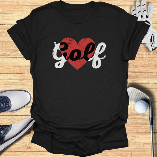 Golf Heart T-Shirt - Funny Golf Tee by Swing Epic