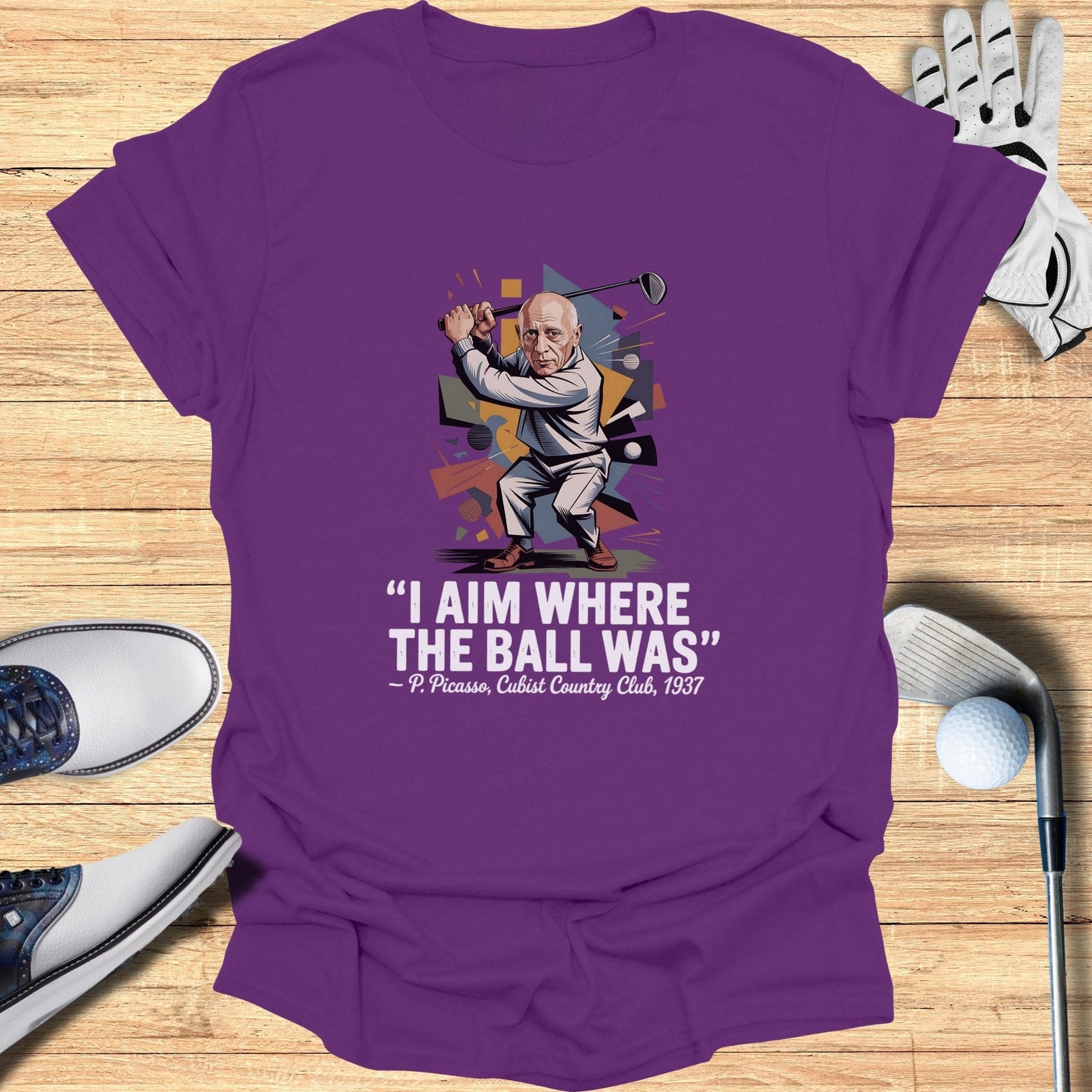 I Aim Where The Ball Was T-Shirt - Funny Golf Tee by Swing Epic