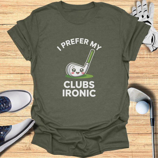 Ironic Clubs Only T-Shirt - Funny Golf Tee by Swing Epic
