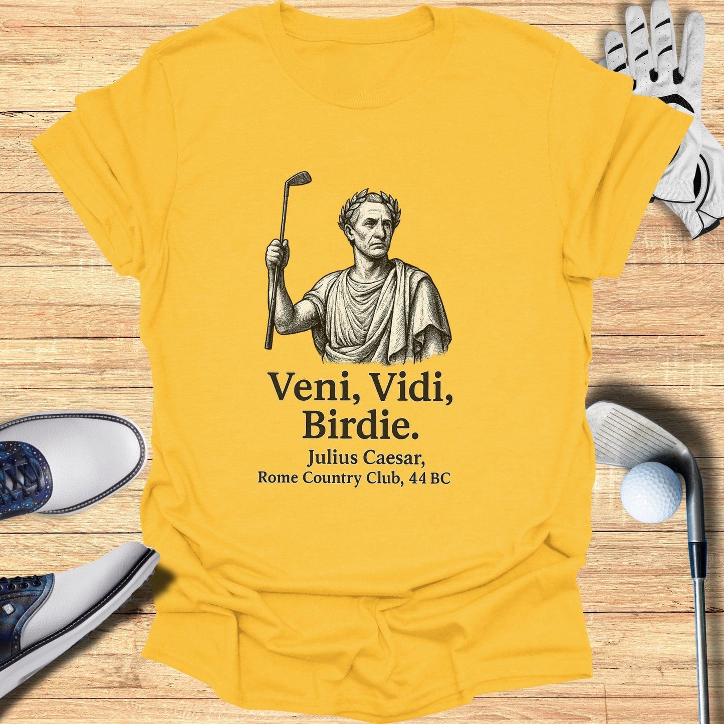 Veni Vidi Birdie T-Shirt - Funny Golf Tee by Swing Epic