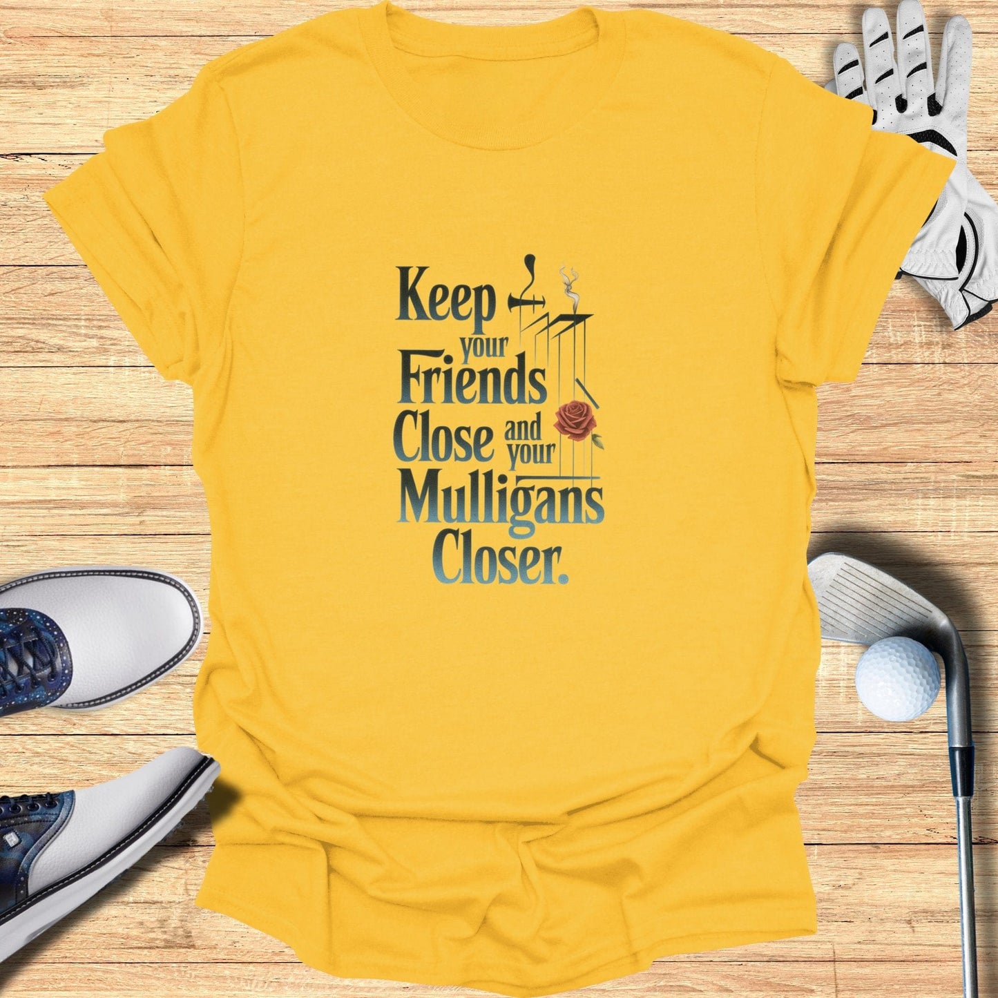 Keep Your Friends Close T-Shirt - Funny Golf Tee by Swing Epic