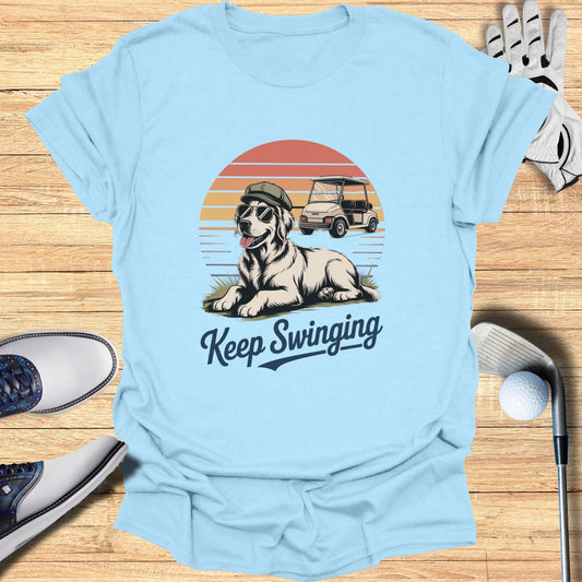 Keep Swinging Labrador T-Shirt - Funny Golf Tee by Swing Epic