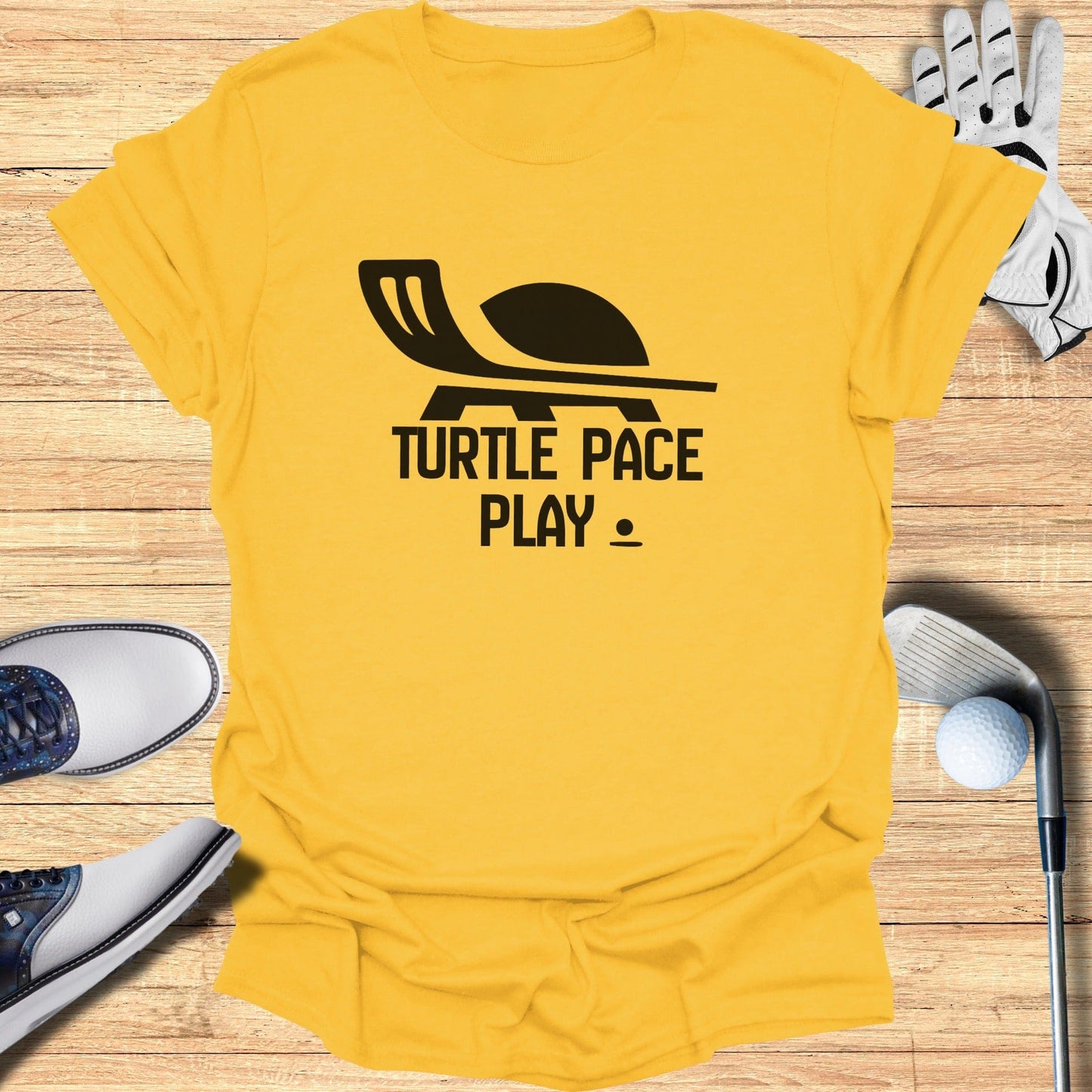 Turtle Pace Play Graphic T-Shirt for Golf Enthusiasts