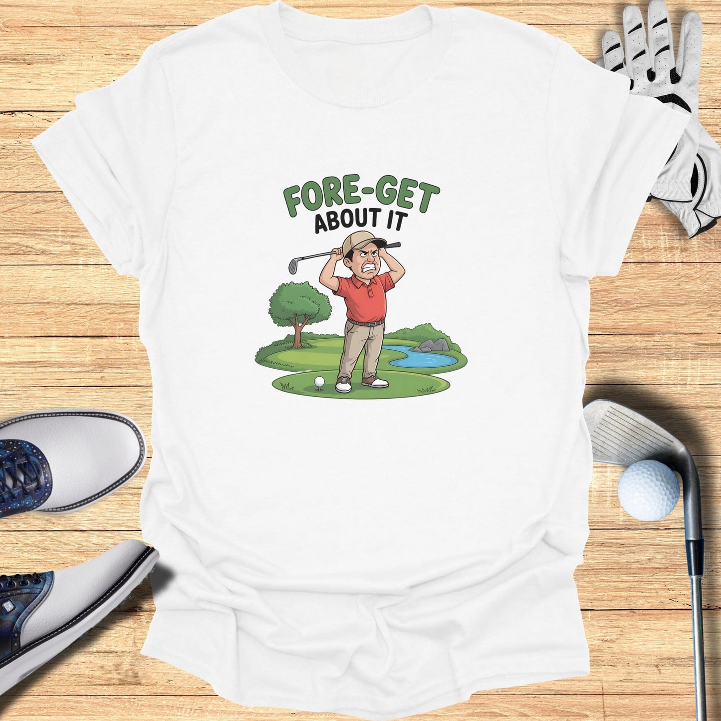 Fore-Get About It T-Shirt - Funny Golf Tee by Swing Epic