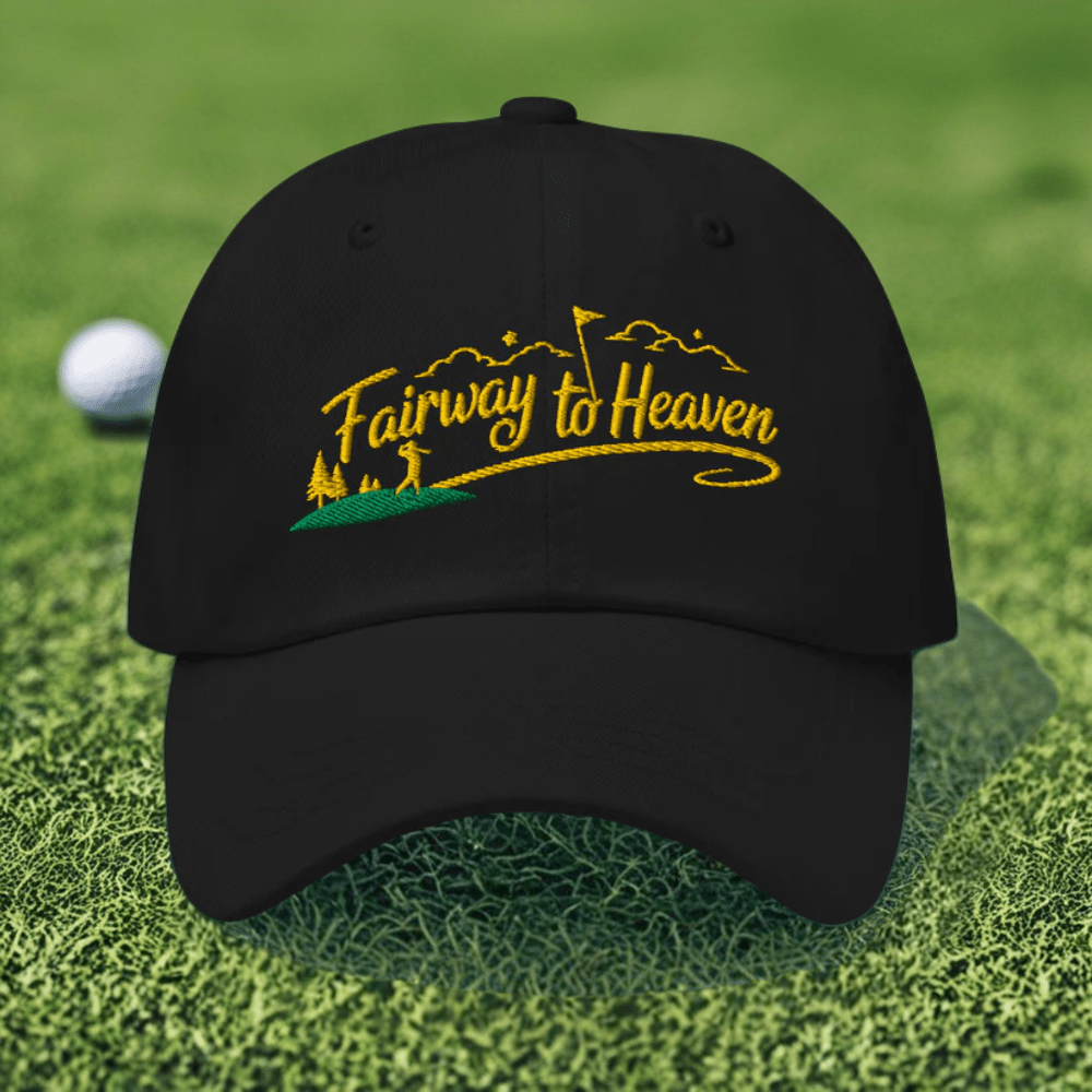 Fairway to Heaven Embroidered Golf Cap - Funny Golf Tee by Swing Epic